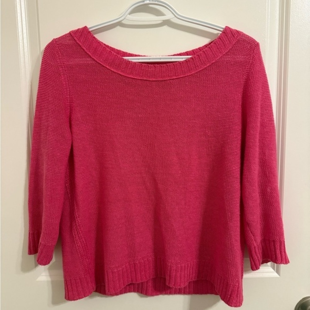 Eileen Fisher Linen Boat Neck Top XS